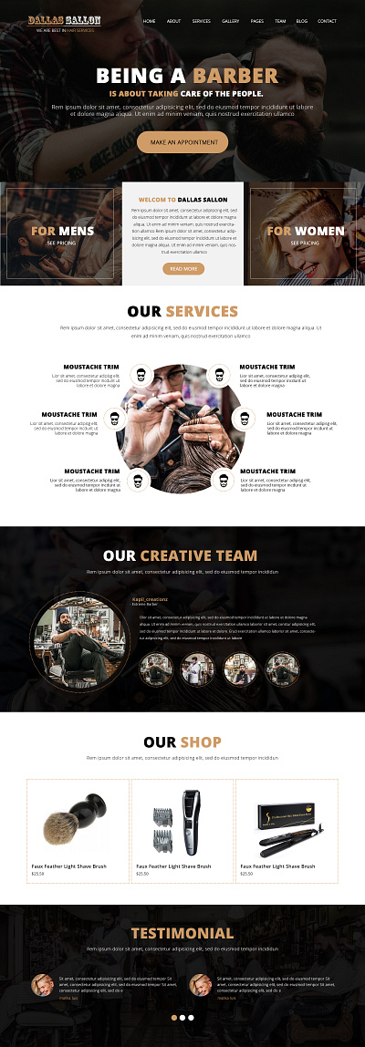 Mockup barber branding creative graphic design mockup ui ux