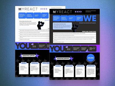 My React commercial proposal flyer sport ui