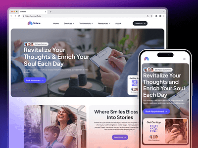 Medical or Therapy – Landing page counseling health care health website landing landing page mental health online therapy services support therapy ui unified ui unifiedui ux ux ui well being