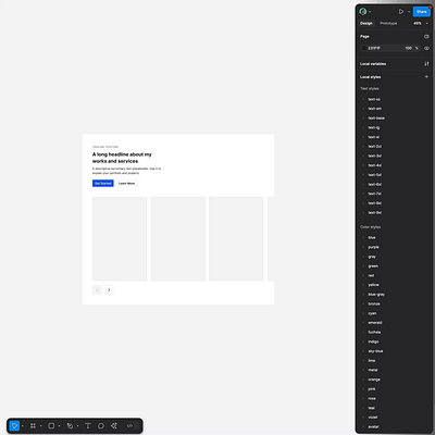 Responsive Gallery UI Component in Figma branding components design design system figma gallery illustration images interface layout logo ui ui kit ux web