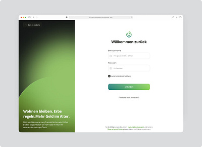 Login page chart clean dashboard design germany glass gradient green home home page input login offer real estate realstate rigester tab ui uidesign uiux