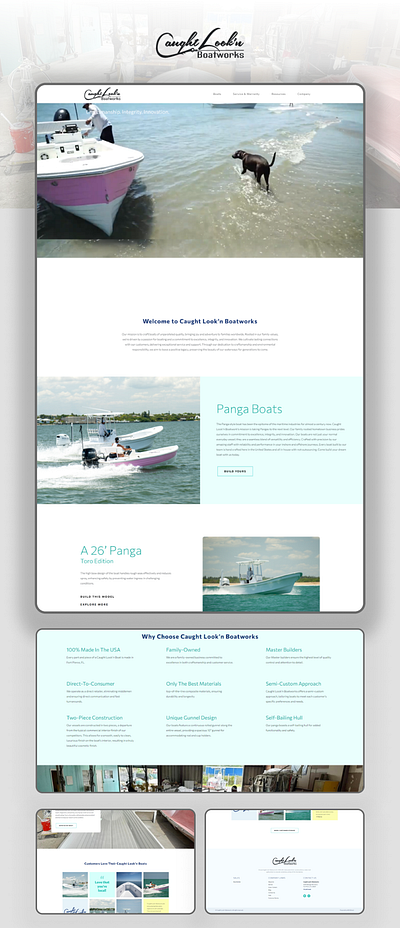 CAUGHT LOOKIN BOATWORKS boats caughtlookin ecommerce marines mean meanstack vizzweb vizzwebsolutions web design webappdevelopment