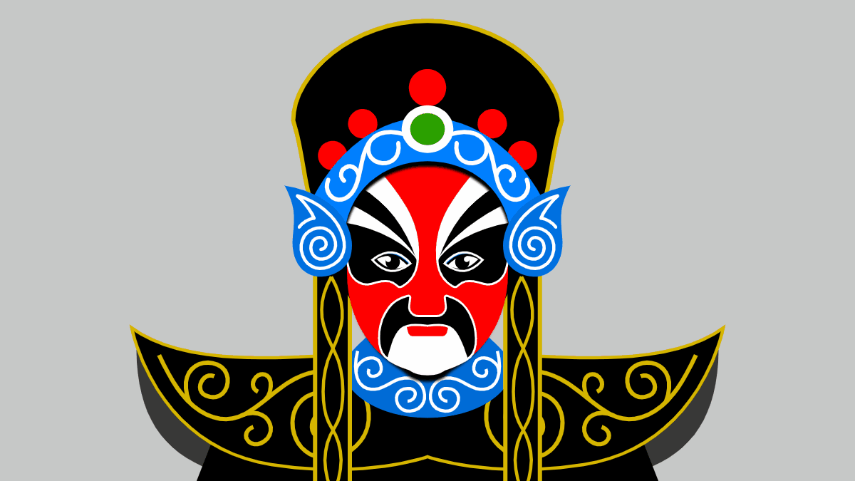 Chinese Opera Masks X Face Changing animation animation 2d chinese chinese opera chinese opera mask dan role face changing gif graphic design motion design motion graphics trangram