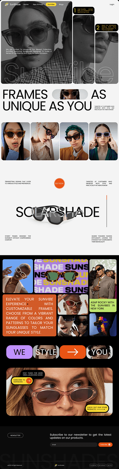 Sun Shade branding design ui