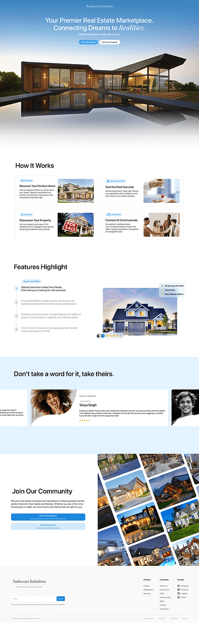 Your real estate agency branding design ui