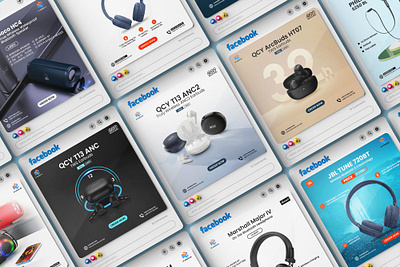 Sound Gadget Social Media Post Design | Product Listing ads design brochure design eye catching flyer design graphic design headphone ads minimal motion graphics social media design social media post