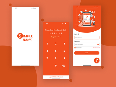 UI Design Bank App Login Page bank figma mobile app ui uiux uiux design user experience user interface