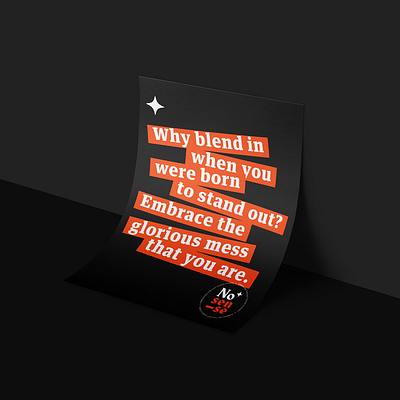 No.Sense 🍔 Branding black branding logo orange poster type typography