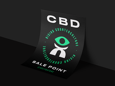 🍃 HXLY - CBD Branding Project black brand branding graphic green poster