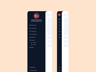 Sidebar Menu Design branding dark dark theme design dribbble flat design karkhana logo markerspace menu menu design minimal nepal saas school sidebar sidebardesign ui