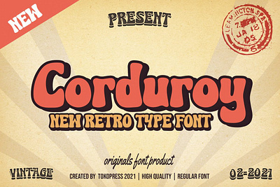 Corduroy – Classic Groovy Font branding classic graphic design groovy font retro fonts