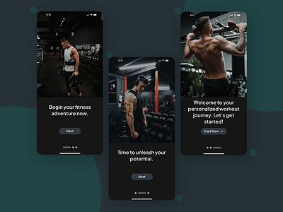 Onboarding Screen for Fitness App app mobile design figma fitness gym mobile app ui ui design uiux uiux design ux