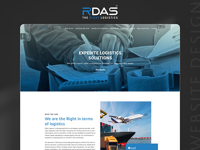 RDAS Logistics Website Development design uiux website