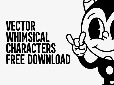 Whimsical Characters. Free Download branding character download free freebie graphic design illustration logo mascot vector