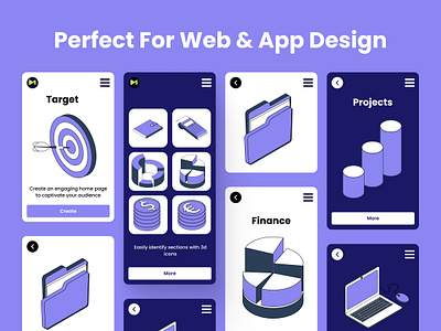 Isometric Illustration project for Web & App Design 2d 3d animation app app sometric app ui branding business illustration design element graphic design illustration isometric logo object illustration onboarding trendy illustration ui vector web isometric