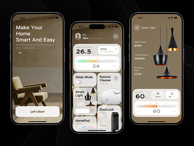 Smart Home App Concept app concept design light control smart home ui visualization