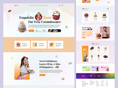 Bakery Website Design baked food bakery bakery webdesign bakery website baking birthday cake cake shop cookies cooking website dessert ecommerce website homepage icecream pastry shop sweet web design website website design