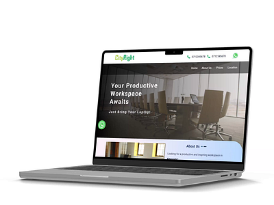 Coworking Space Landing Page coworking space desktop hero section landing page ui uiux