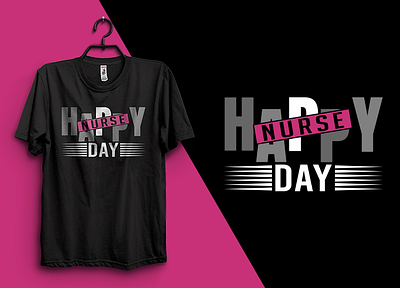 HAPPY NURSE DAY TYPOGRAPHY T SHIRT DESIGN school nurse