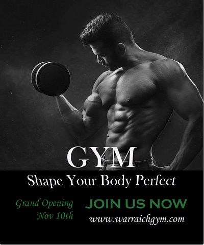 GYM Promotional Design graphic design ui ux