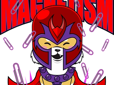 Master of MAGNETISM anime cartoon comic cute dog inu magnet magneto movie puppy shiba super hero x men97