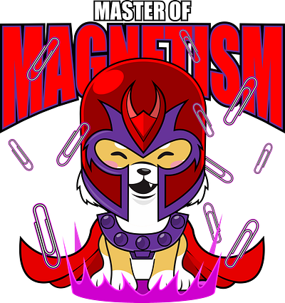 Master of MAGNETISM anime cartoon comic cute dog inu magnet magneto movie puppy shiba super hero x men97