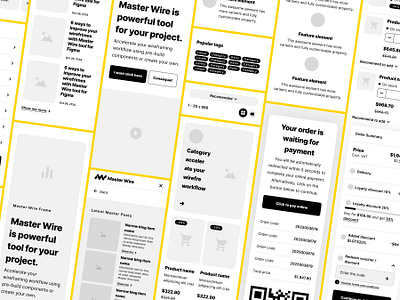 Mobile page wireframe kit appdesign design figma frame interaction kit light mobile page responsive responsive design template theme usability web webdesign wire wireframe wireframes wireframing