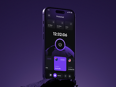VPN Mobile App Design app design creative cybersecurity internet security location login minimal mobile app privacy proxy security sign up ui ui de uiux user interface vpn vpn proxy vpn service