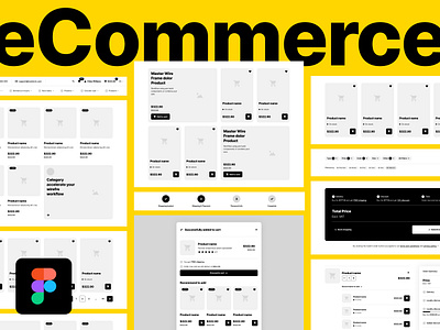 eCommerce wireframing process card category design detail ecommerce eshop figma grid home kit layout process product shop template ui ux wireframe wireframing wireframing proces