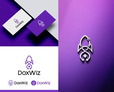 DOXWIZ branding creative design health latter logo logo logodesign medical minimal pharmacy rocket