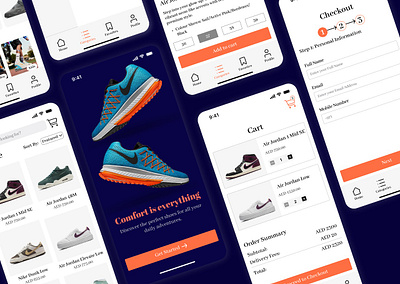 Sleek & Smooth Shoe Shopping Experience - UI/UX Design branding ui