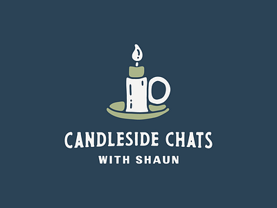 Candleside Chats branding design graphic design hand drawn illustration logo social vector