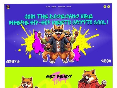 MEME Coin Doge Website coin crypto doge landing meme shiba webdesign website