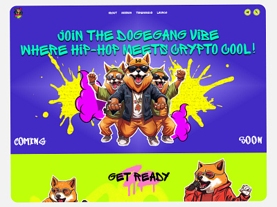 MEME Coin Doge Website coin crypto doge landing meme shiba webdesign website