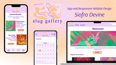 'The Slug Gallery' UX Design Project branding prototype ui design usability testing user research ux design wireframe