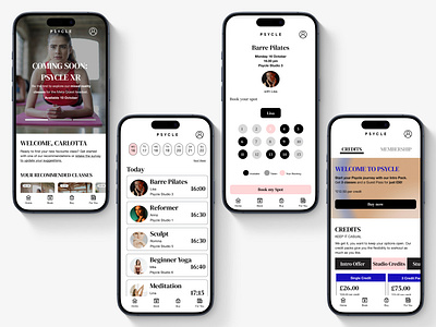 Psycle Studio // Mobile App Redesign graphic design redesign ui user experience user interface ux uxui