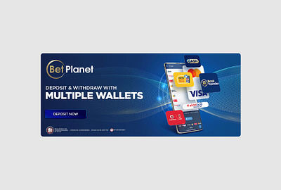 Multi wallet banner graphic design