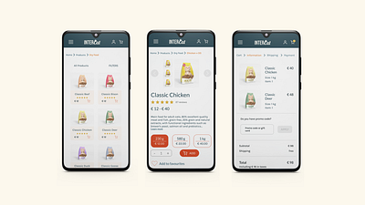InterCat | Case Study case study e commerce minimalistic mobile responsive ui