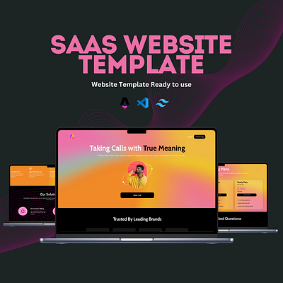 SAAS Website Template figma landing page product landing page saas saas landing page saas website template templates ui kit web development website landing page website template