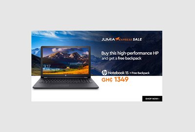 Laptop sale banner graphic design