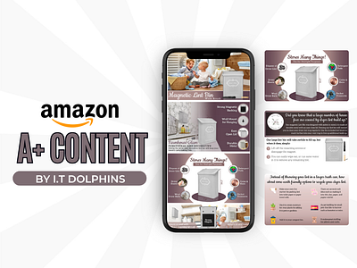 Amazon A+ Content | Magnetic Lint Bin | EBC graphic design