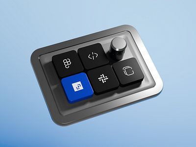 Product concept - Shortcut keyboard 3d art blender blue brand branding dark deck design graphic design gray illustration key keyboard logo object olor pad product ui