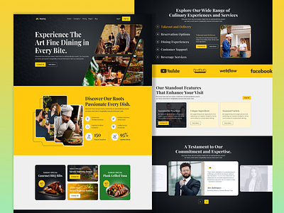 Sleek Restaurant Website Design creativedesign diningexperience dribbbleshowcase elegantui foodiewebsite moderndesign responsivedesign restaurantdesign restauranttemplates restaurantwebsite userexperience visualdesign websiteinspiration websitetemplate