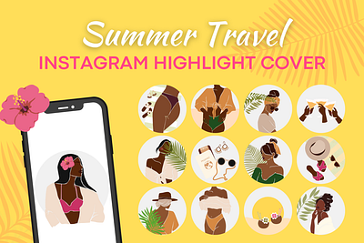 25 Summer Travel black girl Instagram highlight covers , Canva animation black girl black girl highlight covers blackwomen blackwomen highlights covers branding christineadye graphic design instagram highlights instagram highlights covers logo melanin motion graphics summer summer travel ui vacation vacay yellow yellow instagram