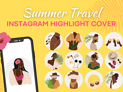 25 Summer Travel black girl Instagram highlight covers , Canva animation black girl black girl highlight covers blackwomen blackwomen highlights covers branding christineadye graphic design instagram highlights instagram highlights covers logo melanin motion graphics summer summer travel ui vacation vacay yellow yellow instagram