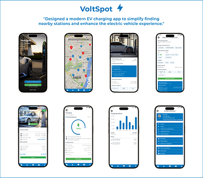 EV Charging App appdesign cleanenergy ecofriendly ev evcharging mobileapp technology ui ux uxdesign