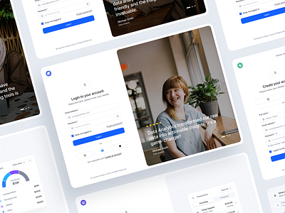 Login and Sign up pages - SquareUi Design System dashboard design system figma login product design sign up ui ux