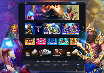 Casino main page ui ux