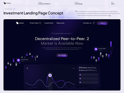 Investment landing page concept 3d animation branding design finance fintech forex graphic design investment investment website logo money motion graphics shakilworlds stock ui ux website design