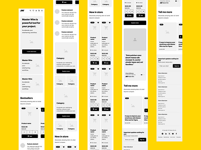 Responsive mobile eshop landing page app clean eshop experience figma flat landing layout mobile mobile ui page responsive ui ui page ux web design wireframe wireframe kit wireframe ui wireframe ux